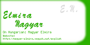 elmira magyar business card